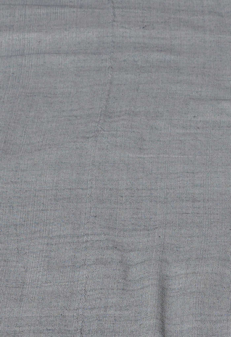 Grey Pure  Plain Cotton Linen Saree-UNM73825