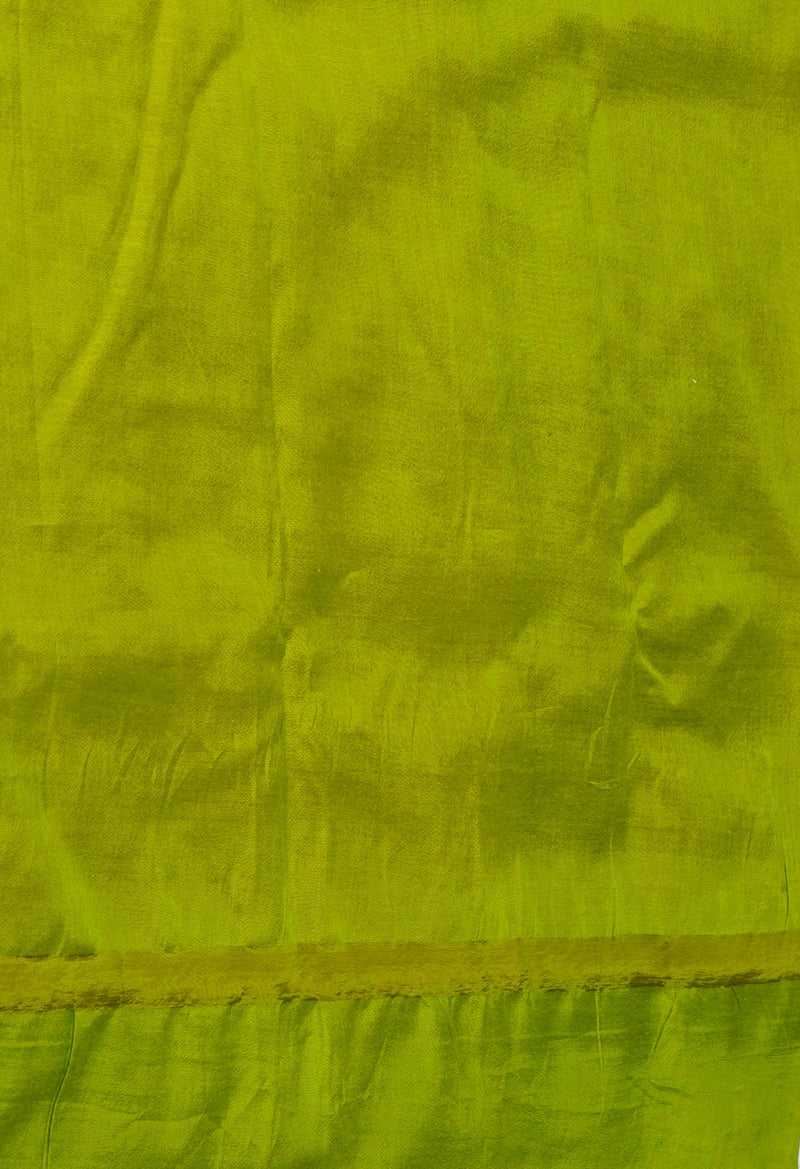 Pink-Parrot Green  Mangalagiri Soft Silk Saree-UNM73842