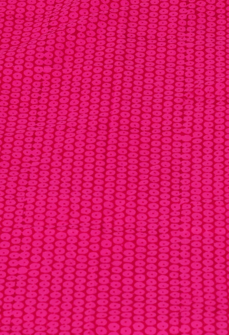 Pink Pure  Block Printed Superfine Mulmul Cotton Saree-UNM73867