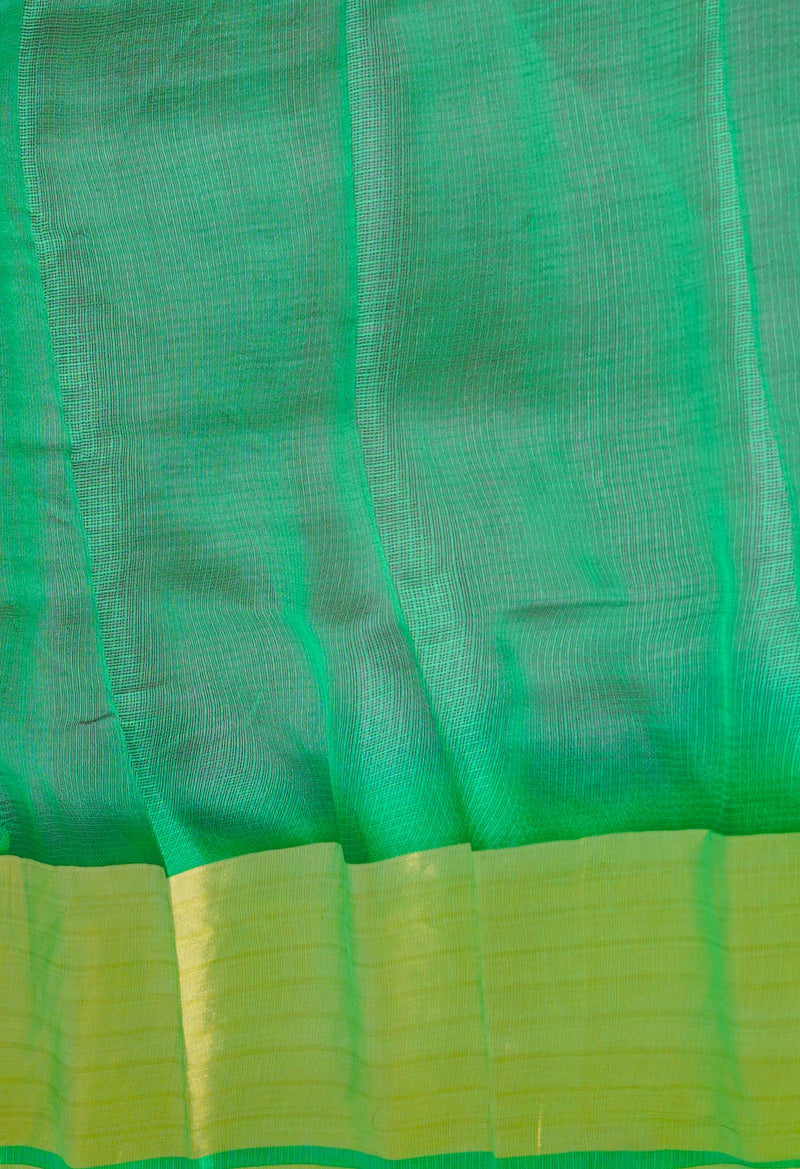 Pink-Green Pure  Dyed Kota Silk Saree-UNM73897