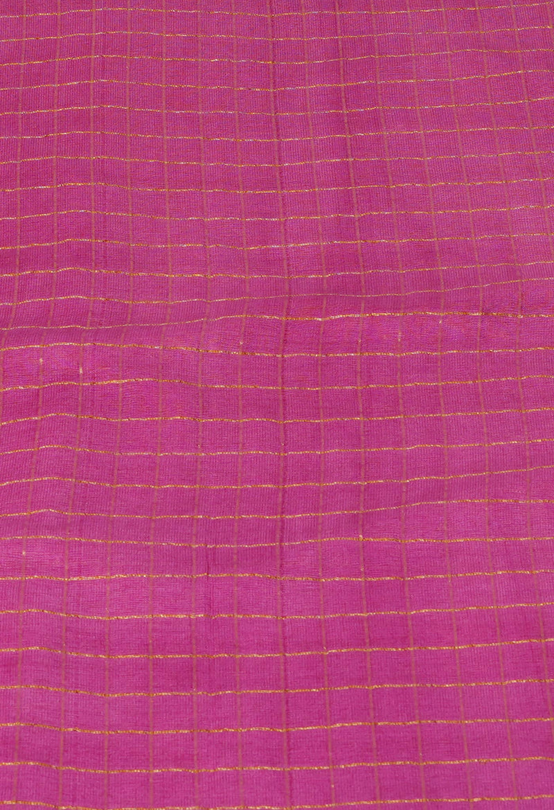 Pink  Mangalagiri Checks Sico Saree-UNM73912