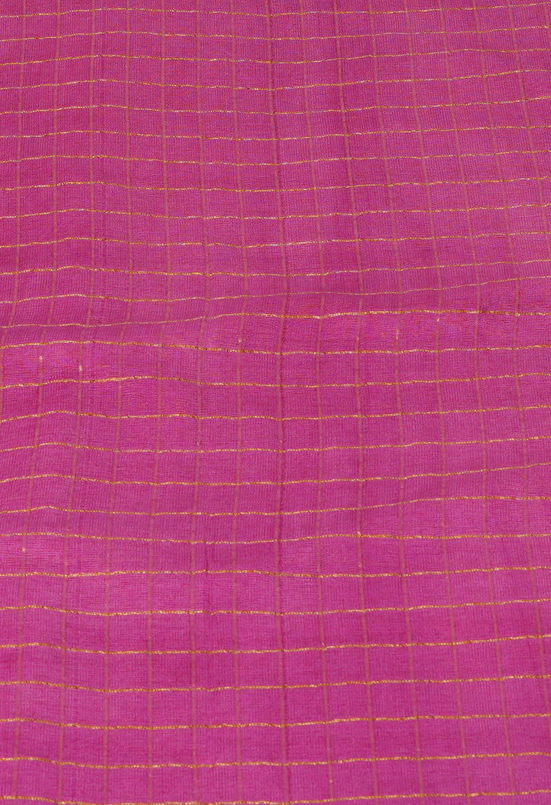 Pink  Mangalagiri Checks Sico Saree-UNM73912