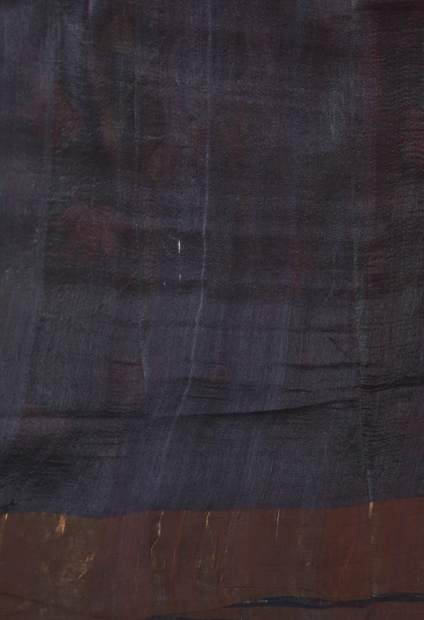Black Pure Handloom Designer Printed Bengal Tussar Silk Saree-UNM74064