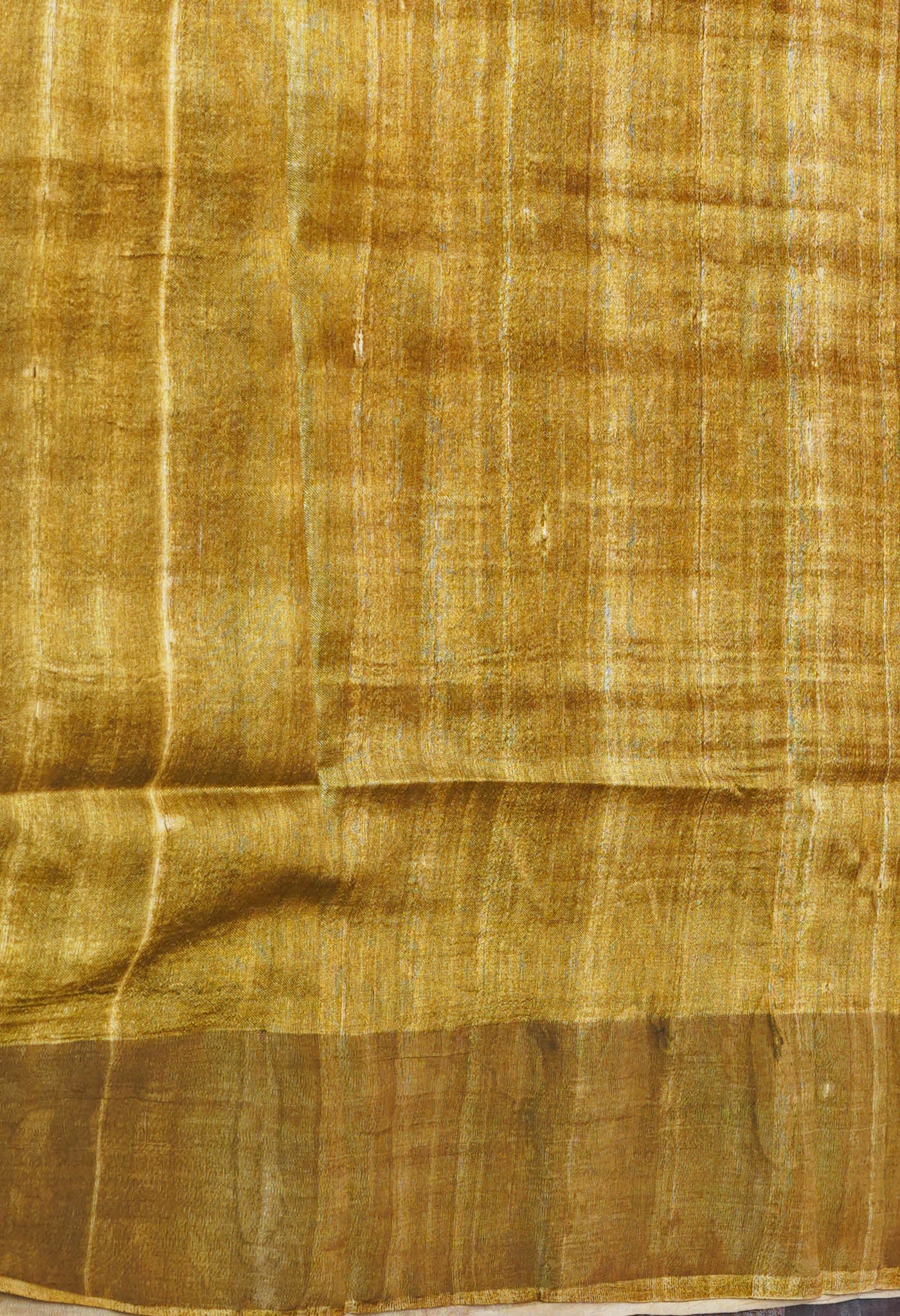 Kakhi Brown Pure Handloom Designer Printed Bengal Tussar Silk Saree-UNM74069