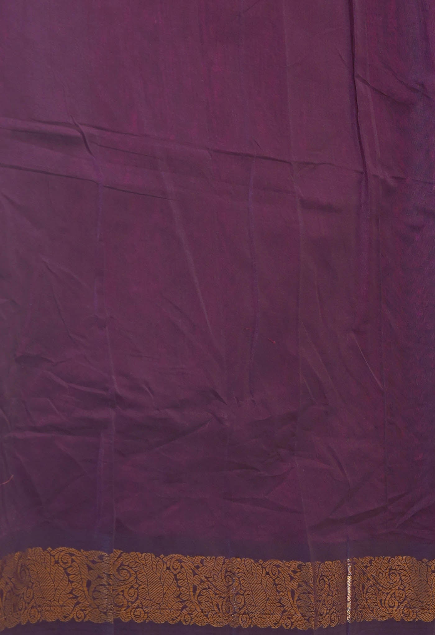 Dark Maroon Conflower Pink Pure Handloom Gadwal Sico Saree-UNM74121