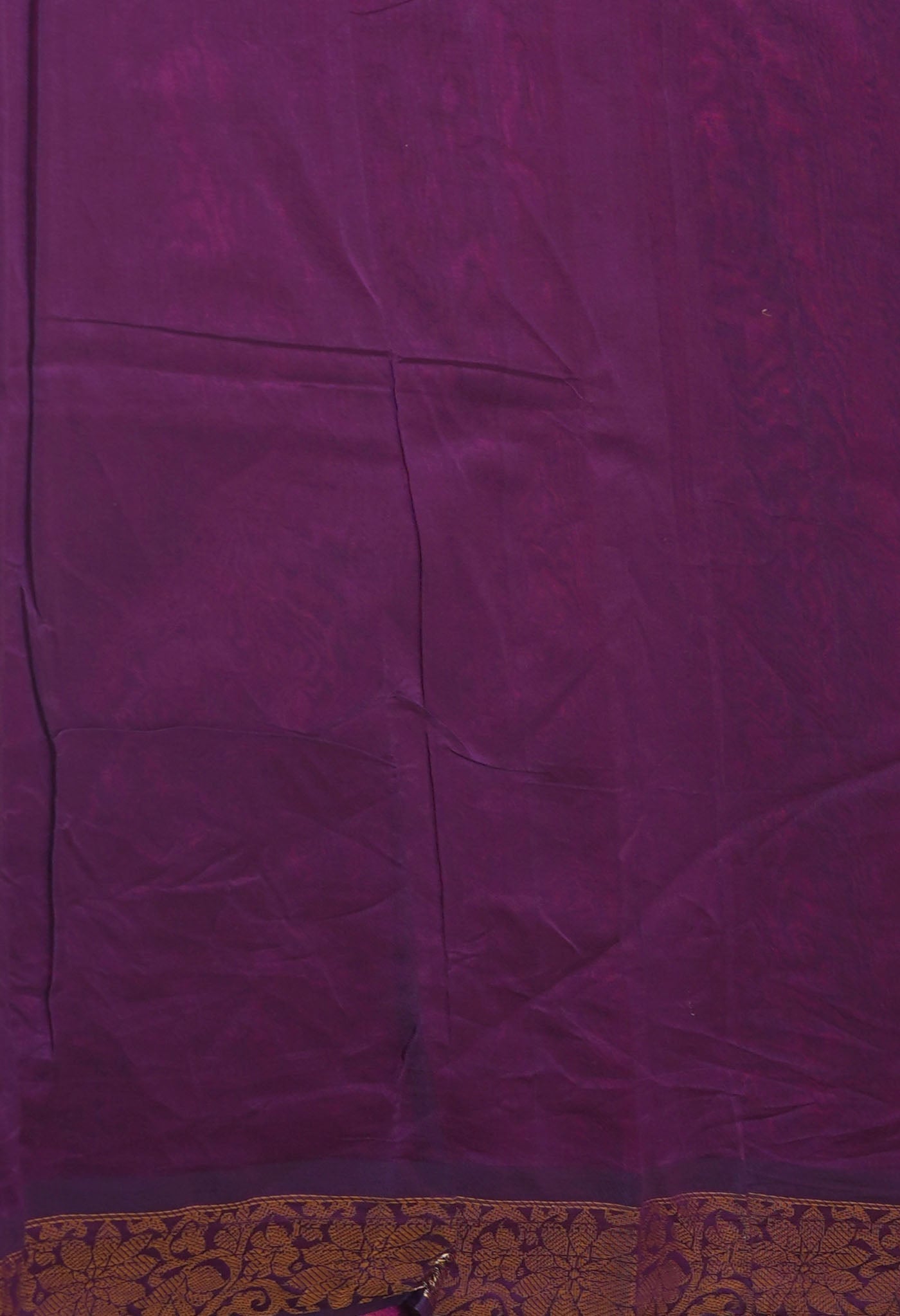Dark Maroon Conflower Pink Pure Handloom Gadwal Sico Saree-UNM74127