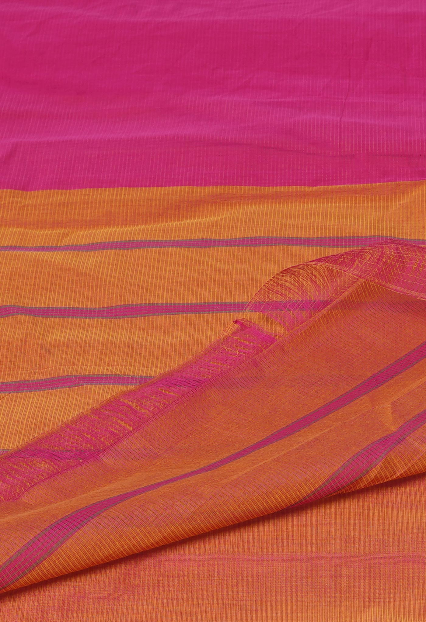 Pink Pure Mangalgiri Cotton Saree