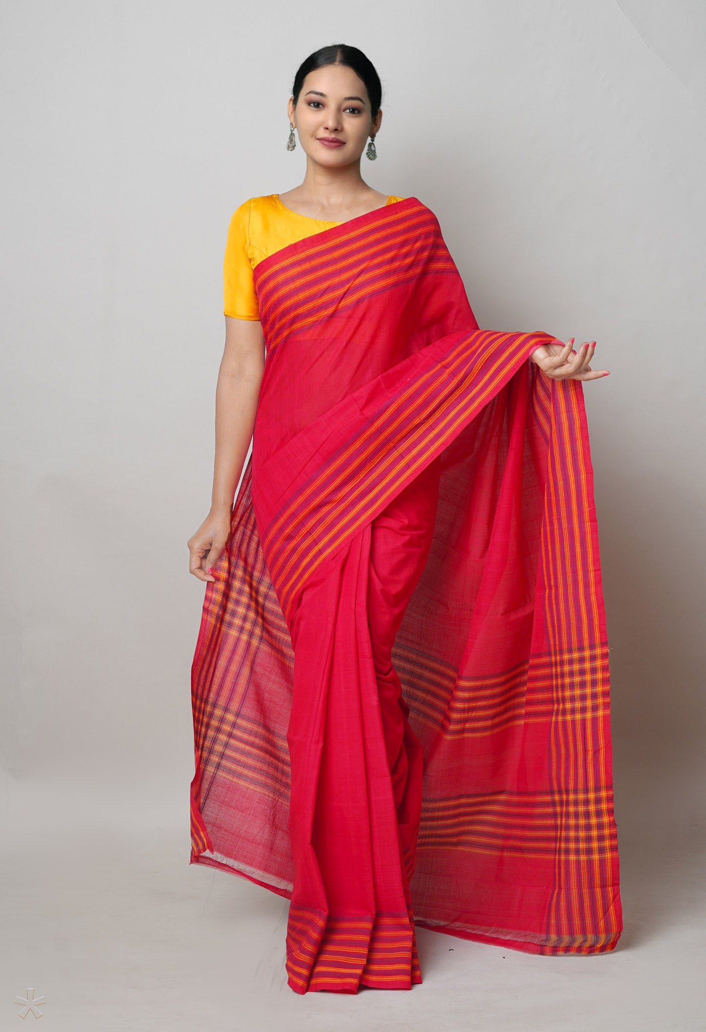 Red Pure Andhra Handloom Cotton Saree