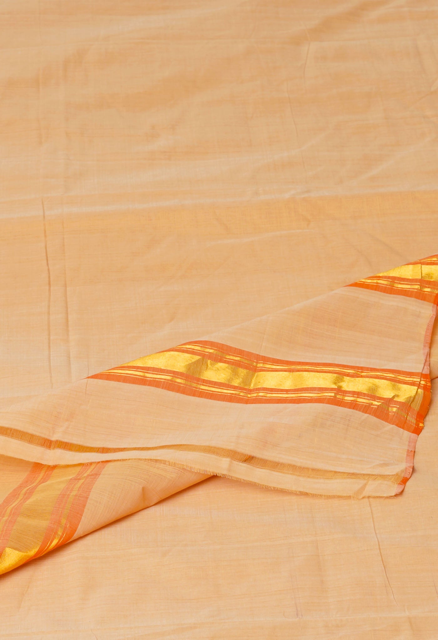 Pale Orange Pure Andhra Handloom Cotton Saree