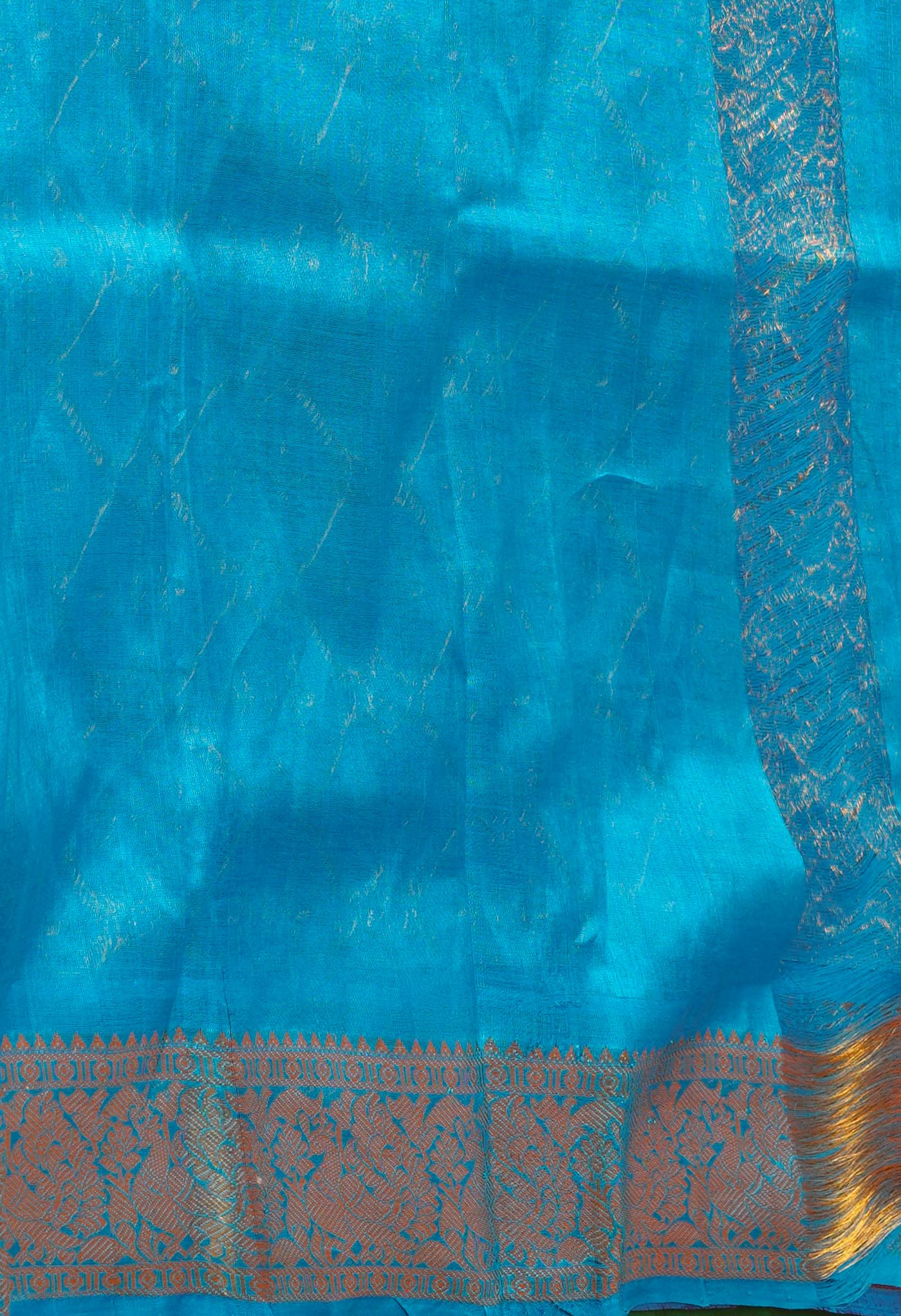 Navy Blue-Blue Pure Handloom Kanjivaram Silk Saree-UNM74245