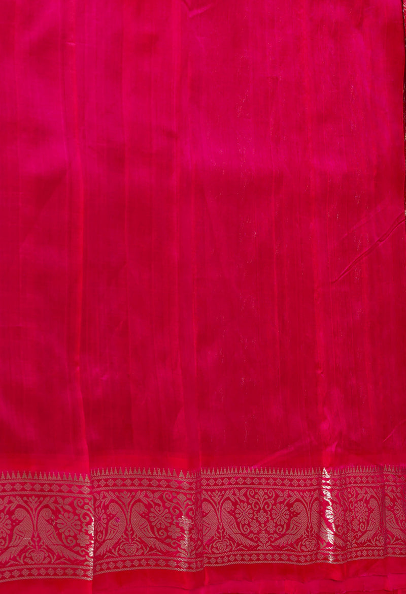 Mulberry Purple-Red Pure Handloom Kanjivaram Silk Saree-UNM74259