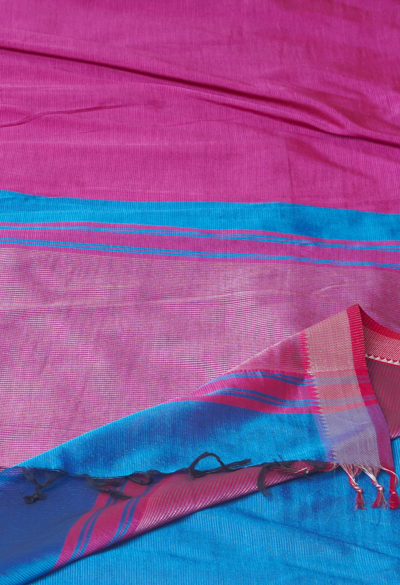 Pink Pure  Mangalgiri Silk Saree-UNM74262