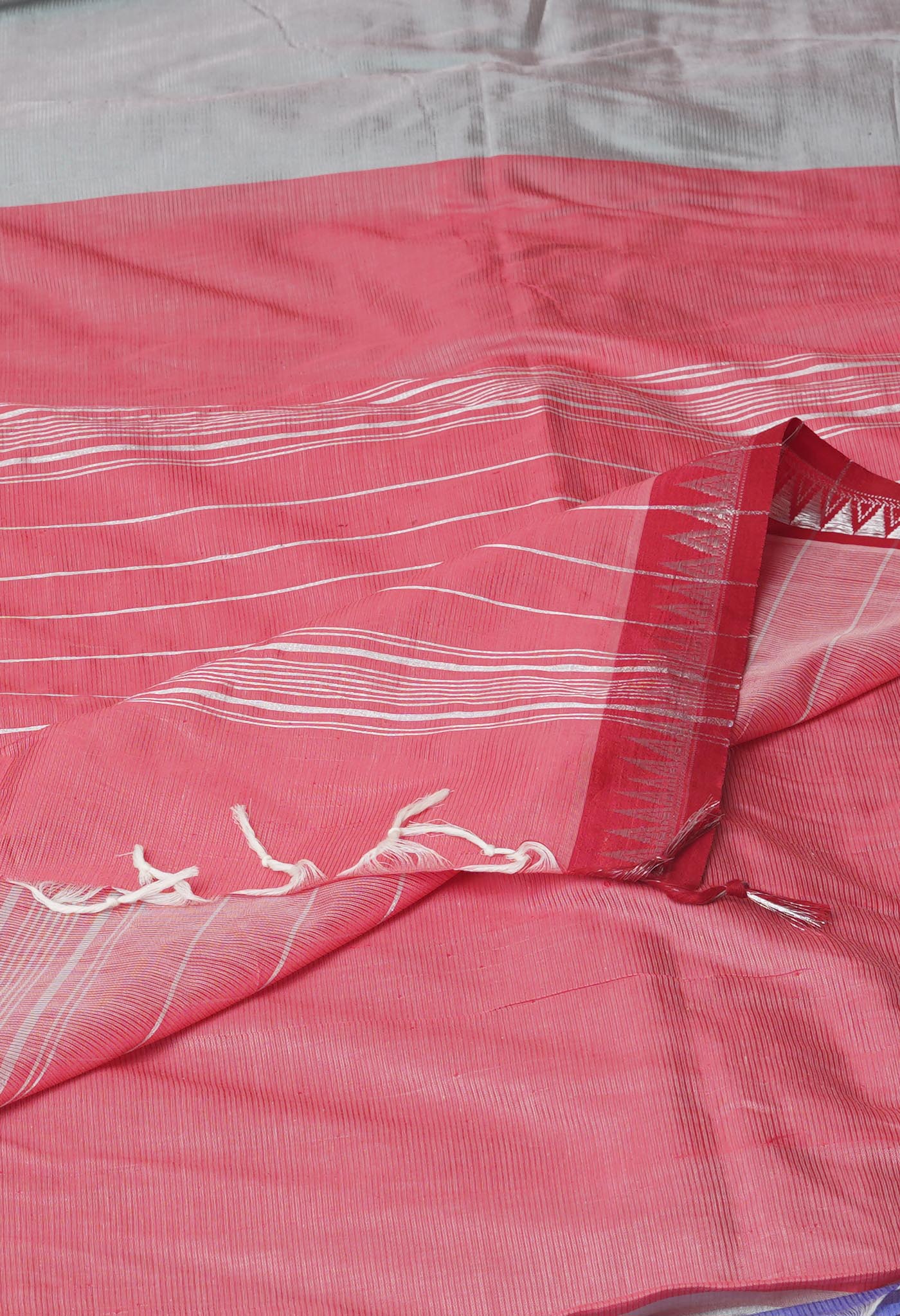 Grey Pure Handloom Narayanpet Silk Saree