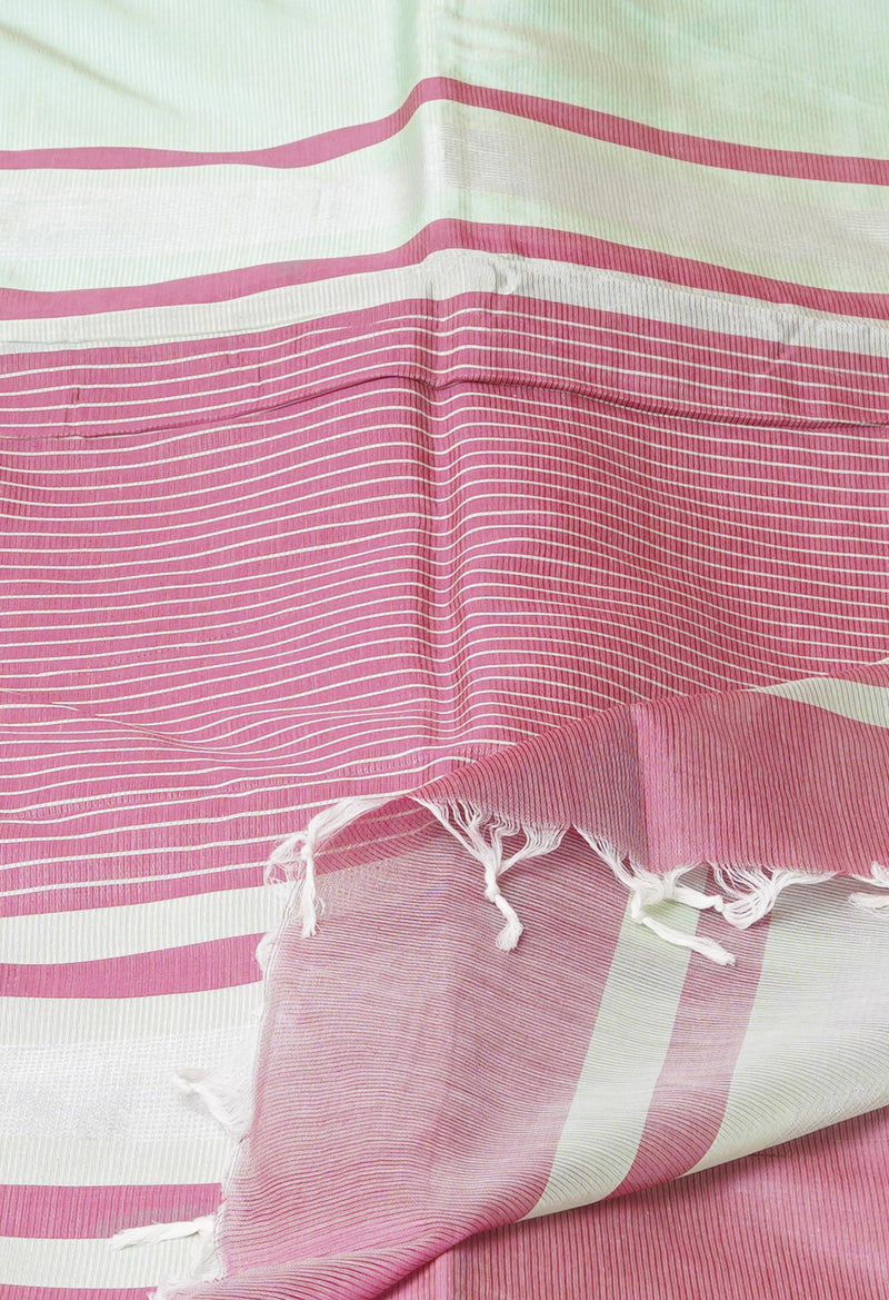 Light Pastel Geen Pure Handloom Narayanpet Silk Saree-UNM74301
