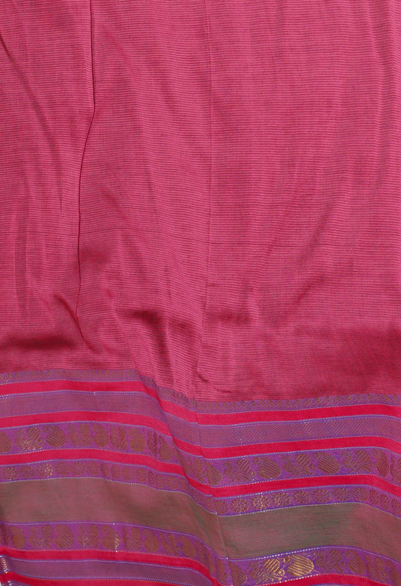 Green Pure Handloom Narayanpet Silk Saree-UNM74317