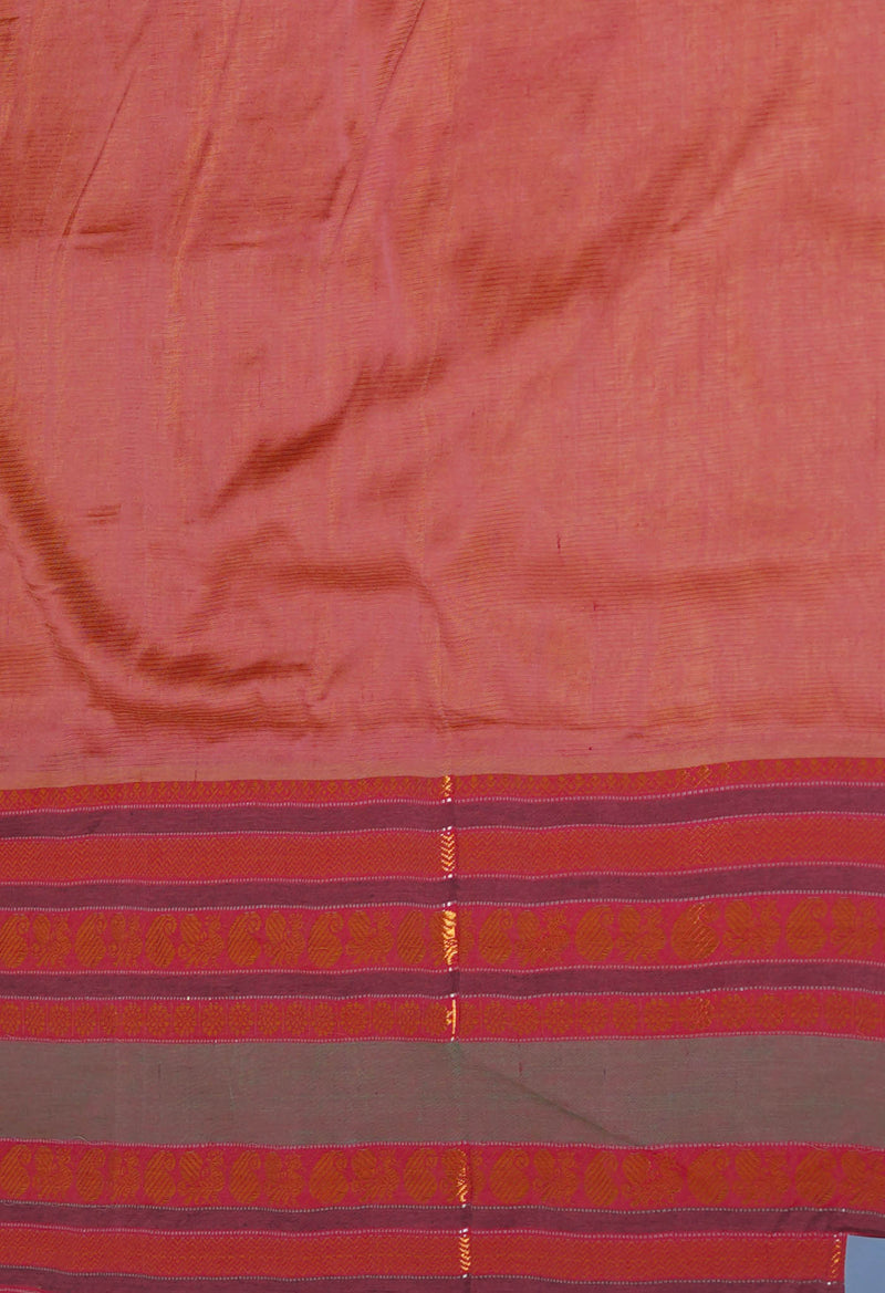 Golden Yellow Pure Handloom Narayanpet Silk Saree-UNM74319