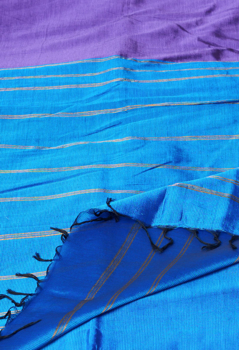 Violet Pure Handloom Narayanpet Silk Saree-UNM74364