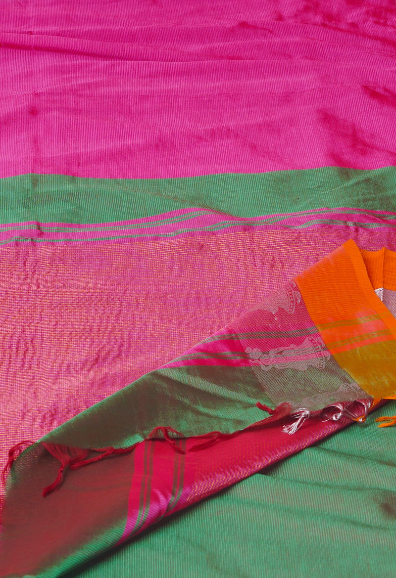 Pink Pure Handloom Chettinad Silk Saree-UNM74368