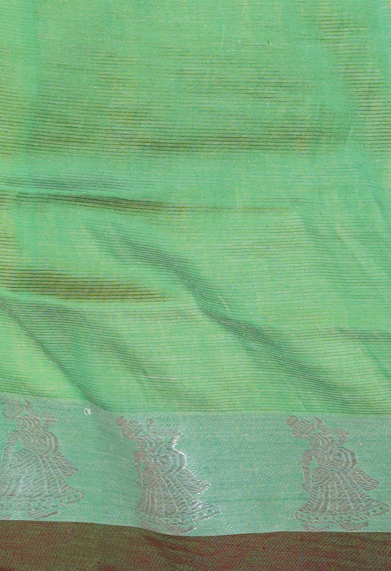 Yellow Pure Handloom Chettinad Silk Saree-UNM74378