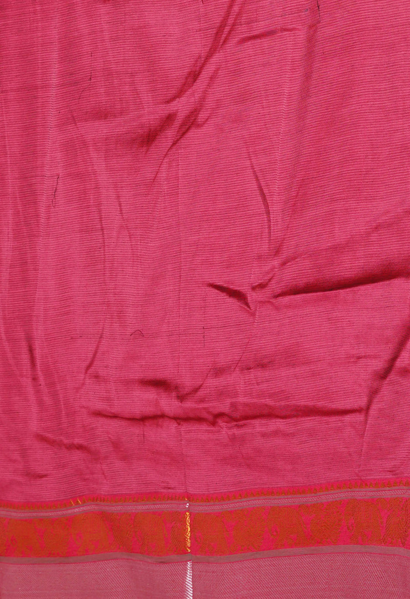Green Pure Handloom Narayanpet Silk Saree-UNM74384