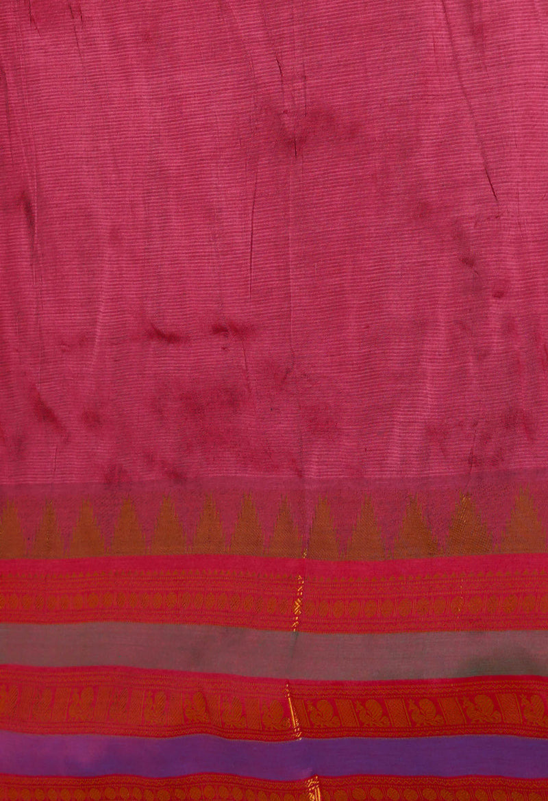 Green Pure Handloom Narayanpet Silk Saree-UNM74412