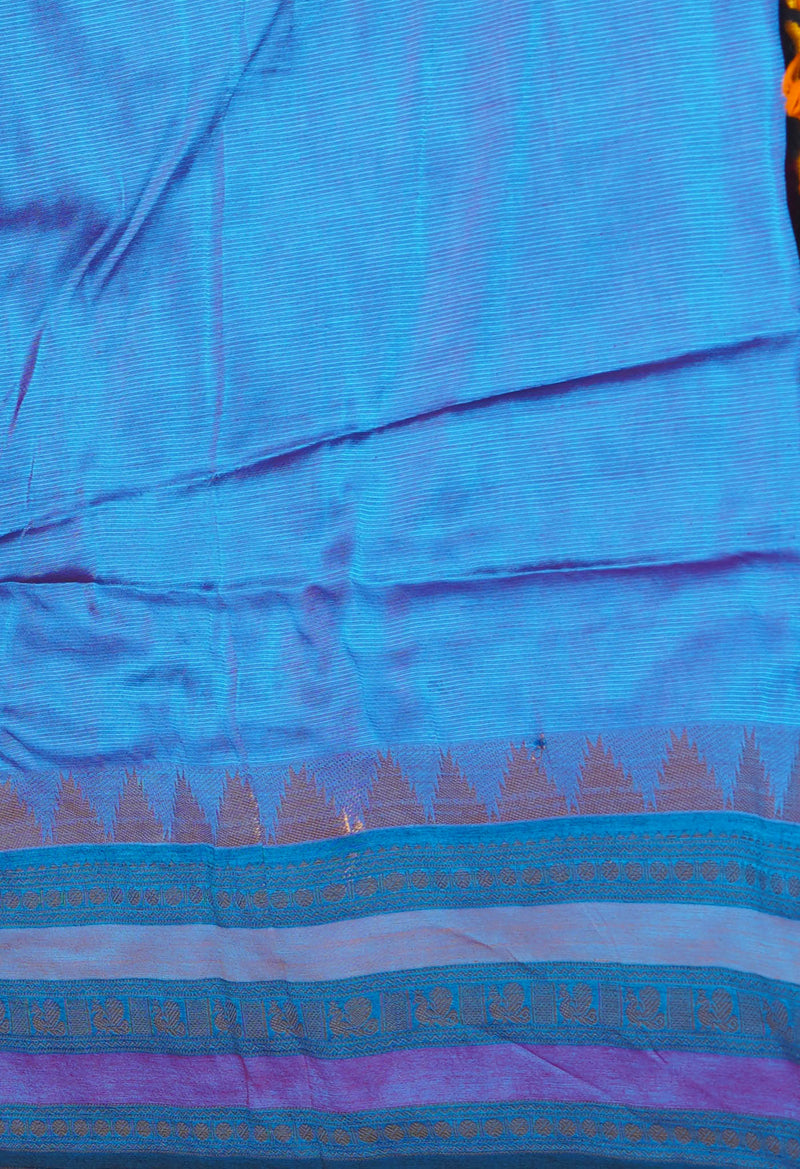 Peach Red Pure Handloom Narayanpet Silk Saree-UNM74417