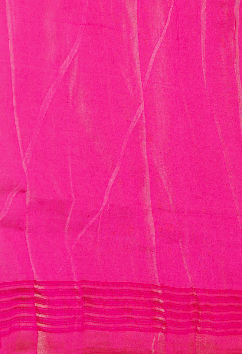 Bronze Orange Pure Handloom Brush Painted Vidarbha Tussar Silk Saree-UNM74476