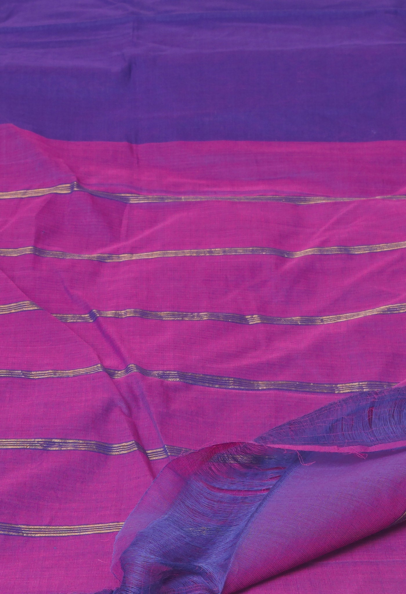 Violet Pure Handloom Narayanpet Cotton Saree-UNM74637