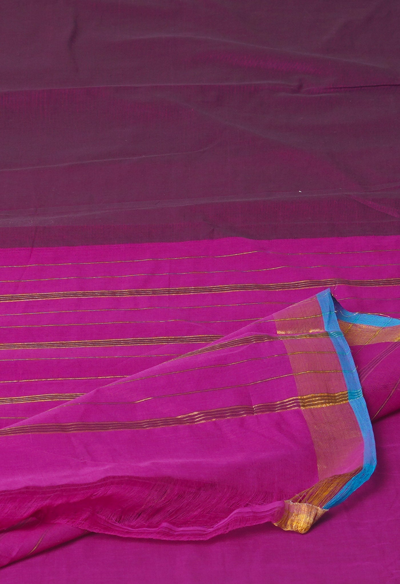 Purple Pure Handloom Narayanpet Cotton Saree