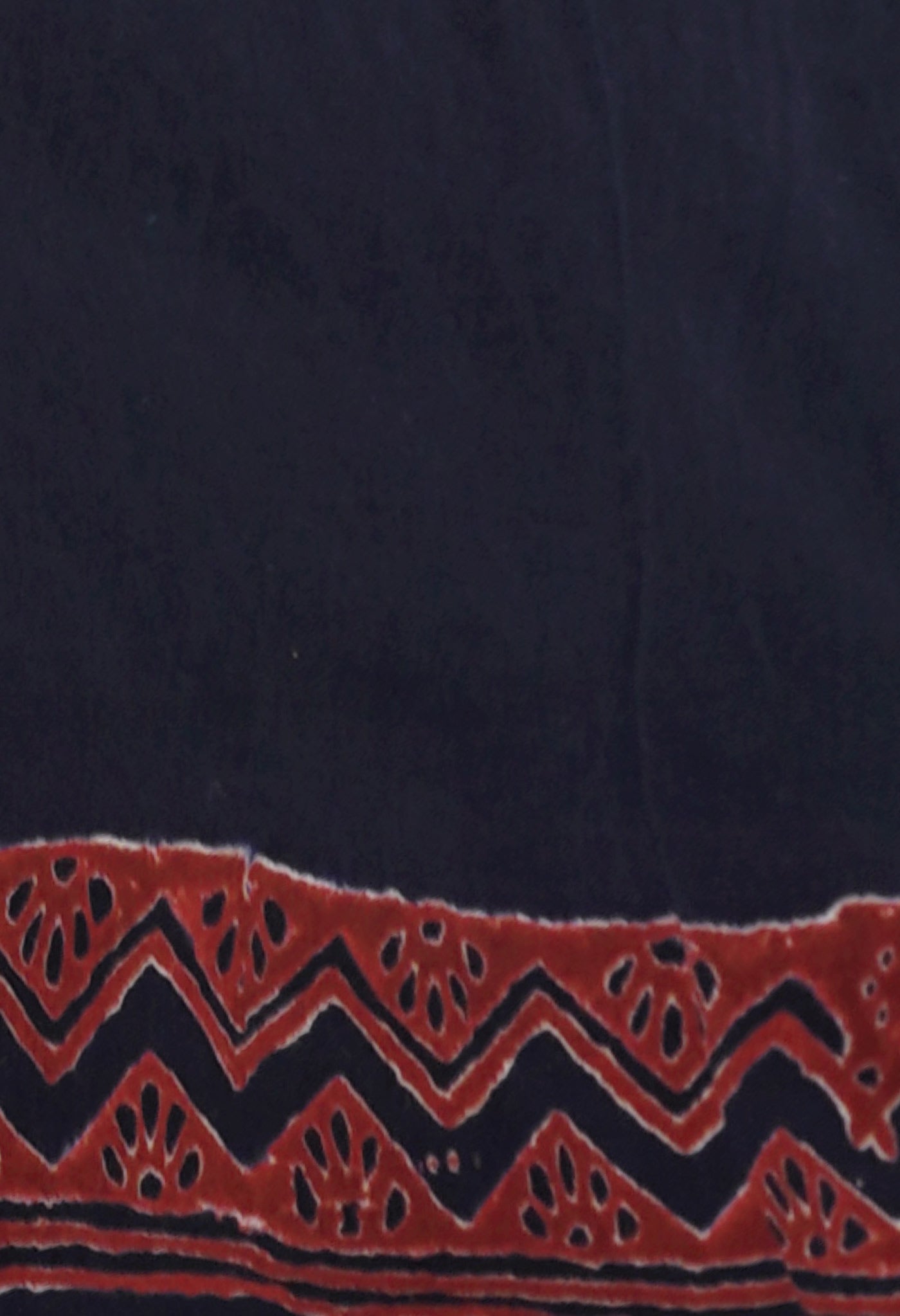 Black Pure Hand Block Printed Soft Cotton Saree
