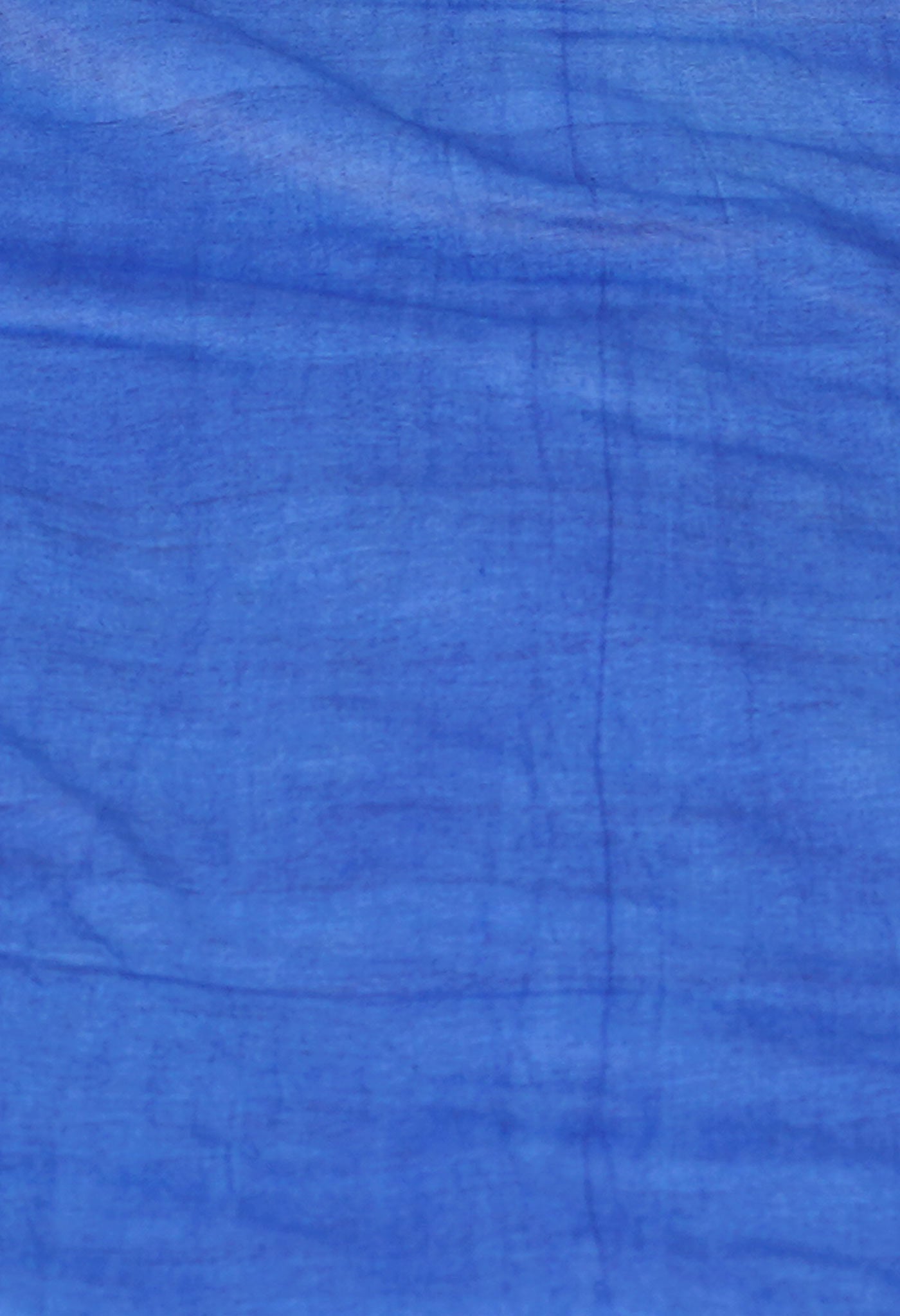 Purple-Blue Pure Batik Printed Chanderi Sico Saree