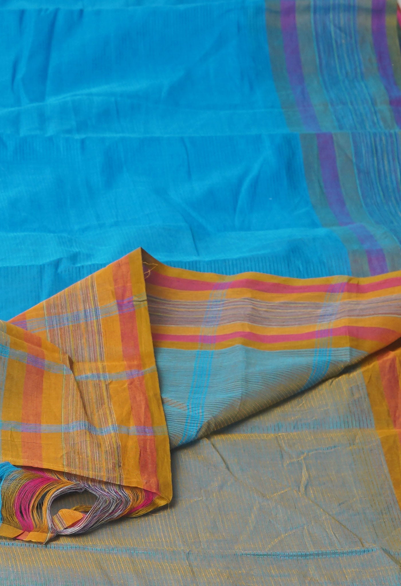 Blue Pure Mangalgiri Cotton Saree