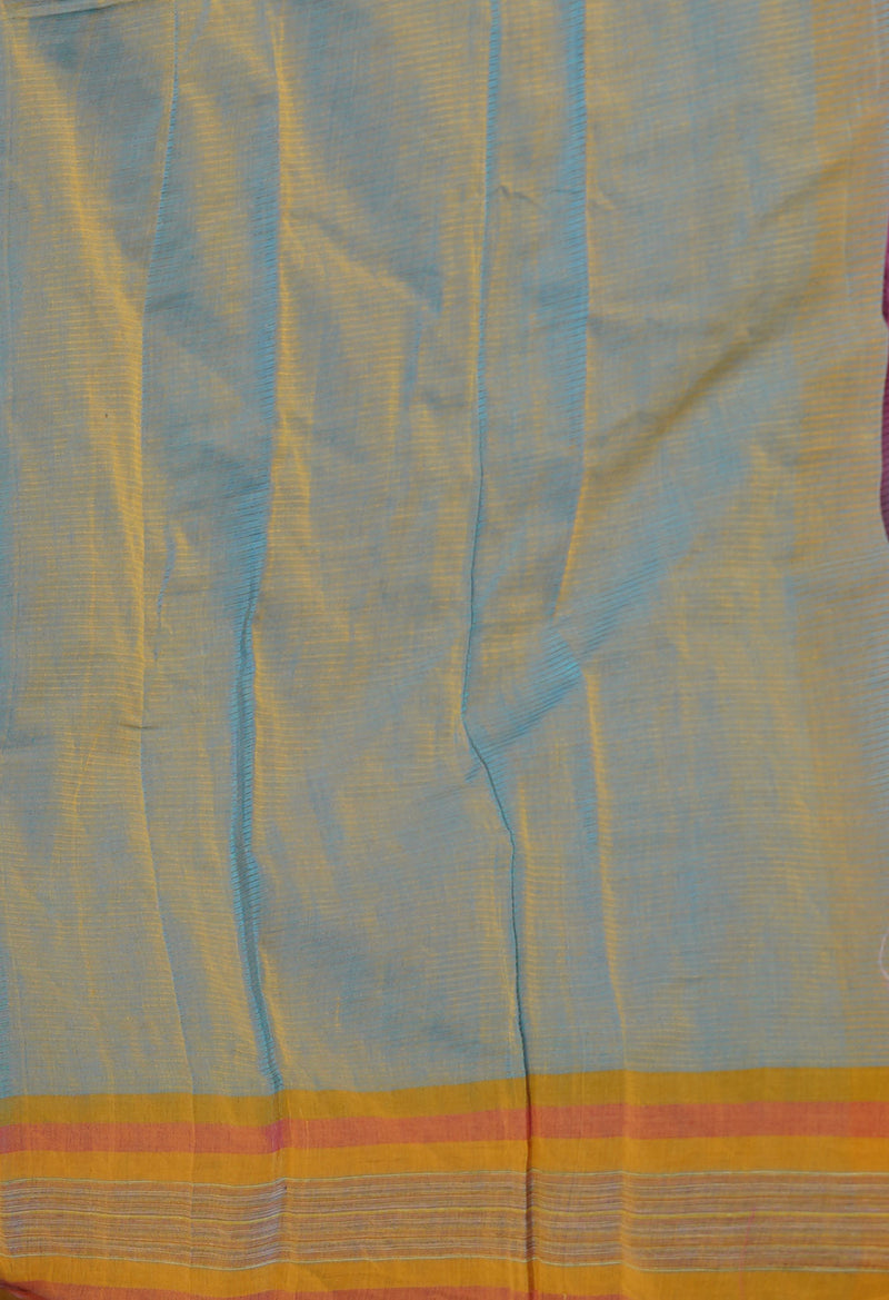 Blue Pure  Mangalgiri Cotton Saree-UNM74840