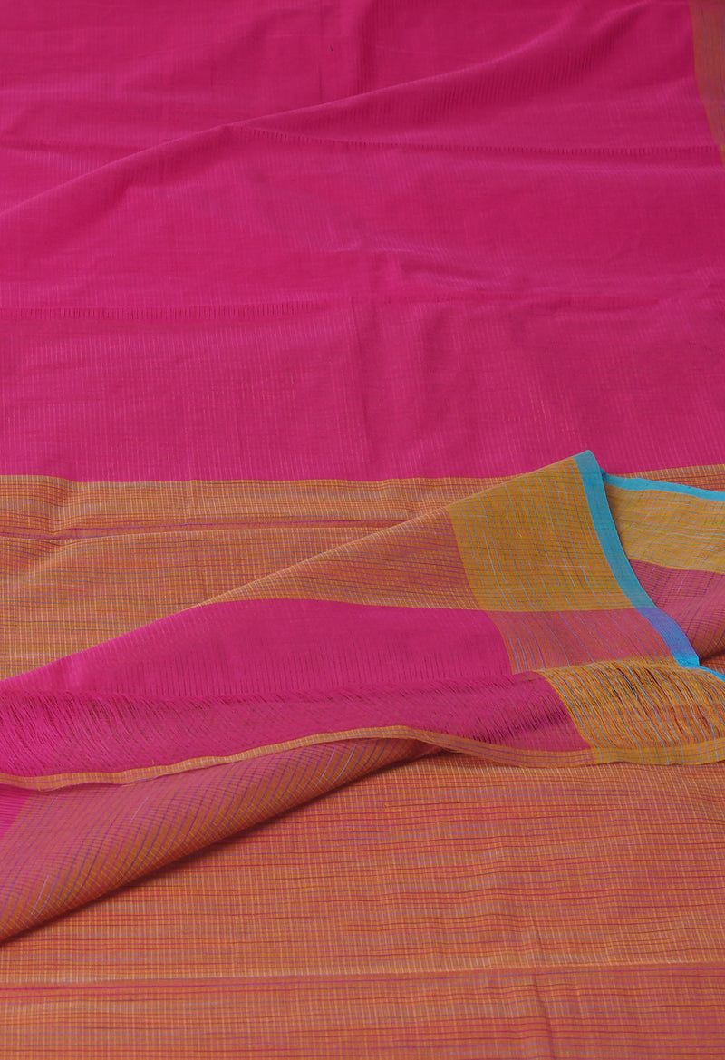 Pink Pure  Mangalgiri Cotton Saree-UNM74848