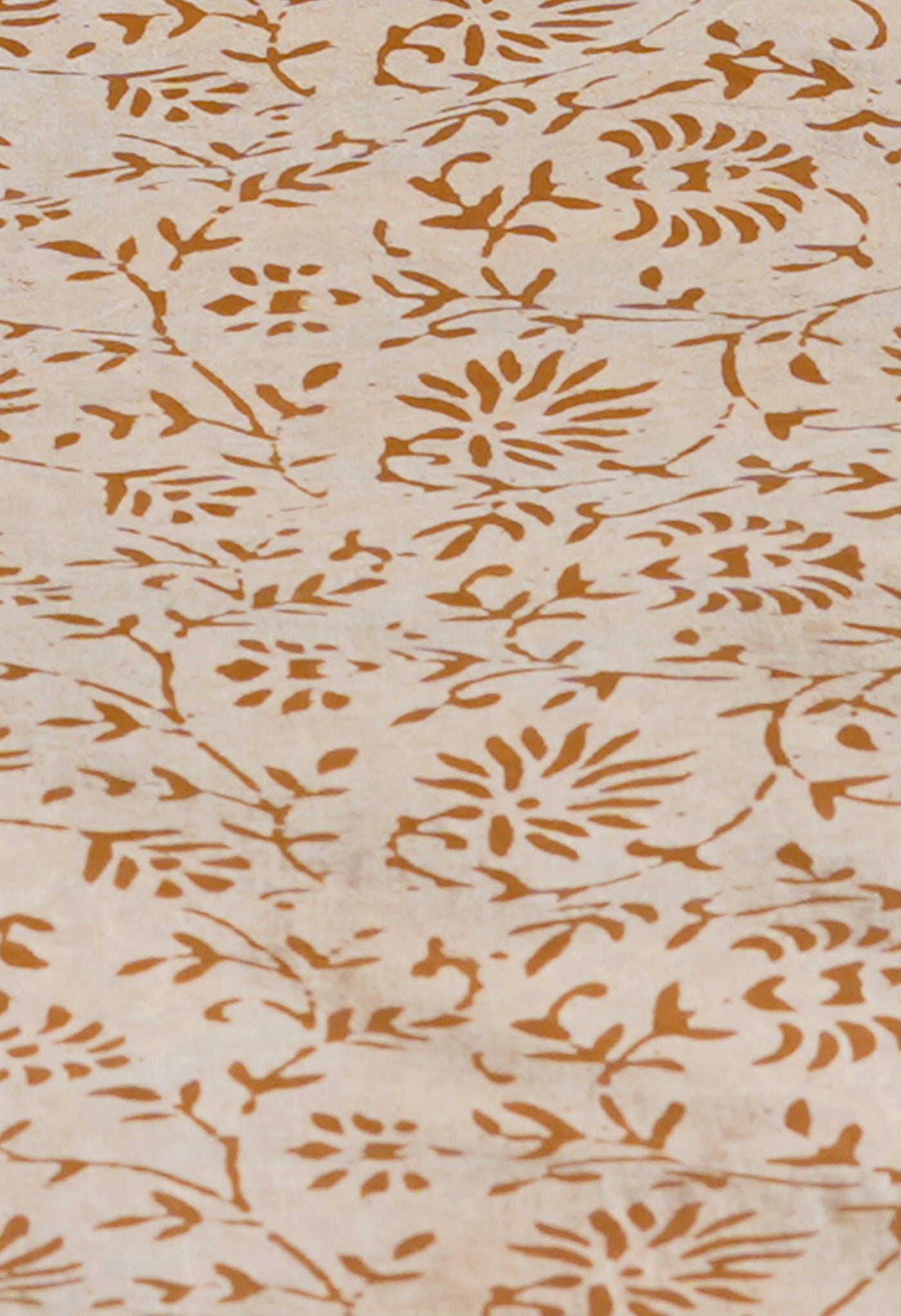 Brown Ajrakh Hand Block Printed Chanderi Silk Saree