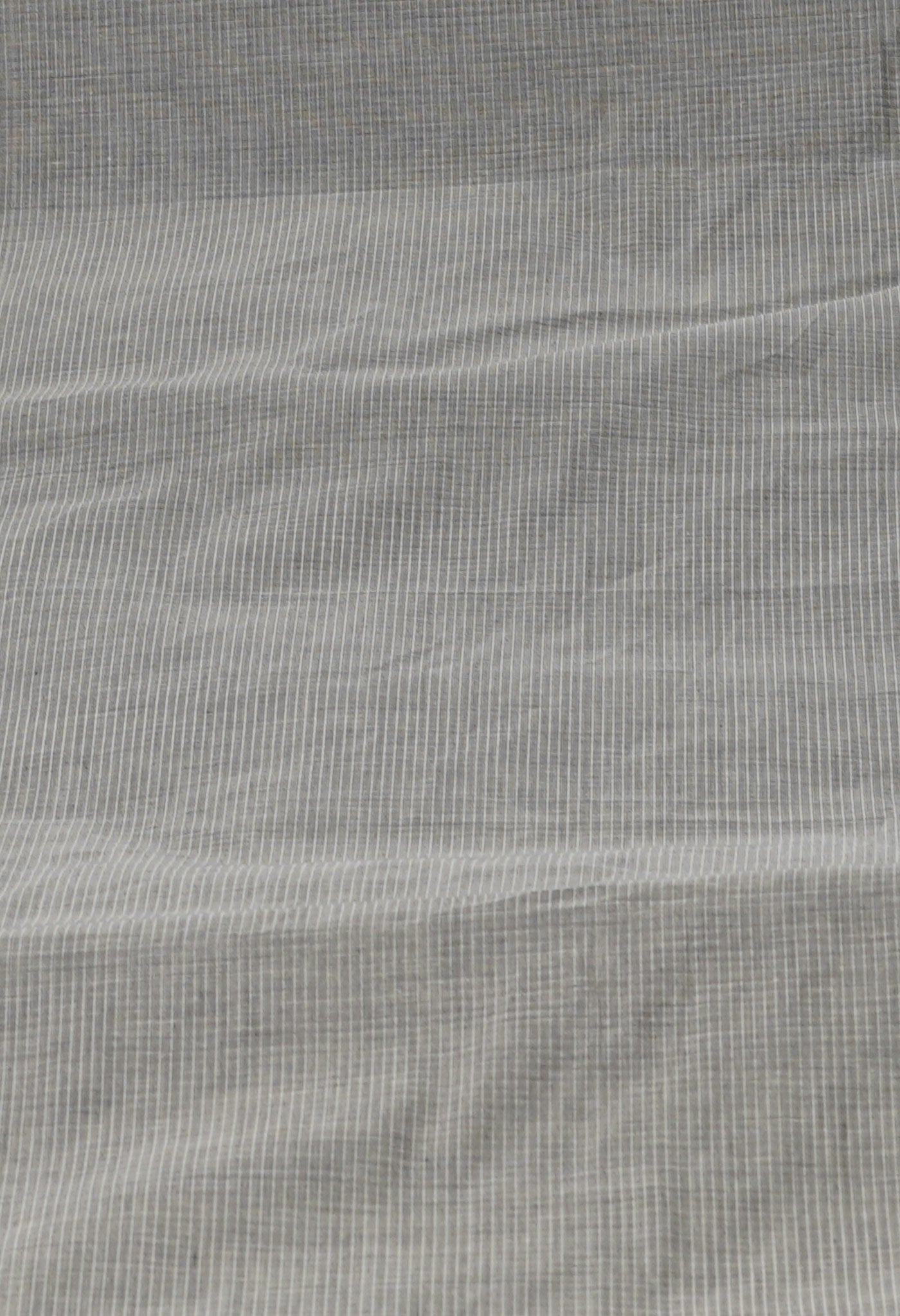 Grey Pure Handloom Mangalagiri With Nizam Border Kota Cotton Saree