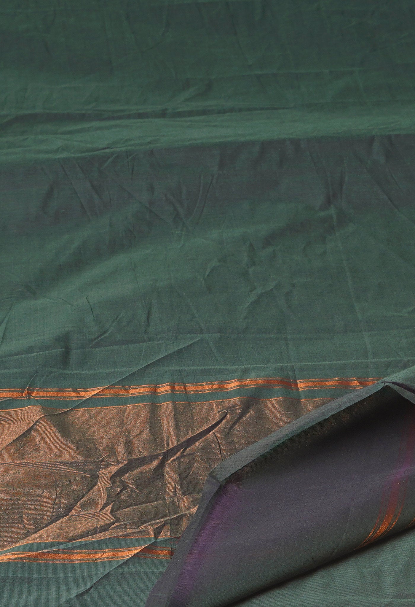 Green Pure Handloom Mangalagiri With Nizam Border Cotton Saree