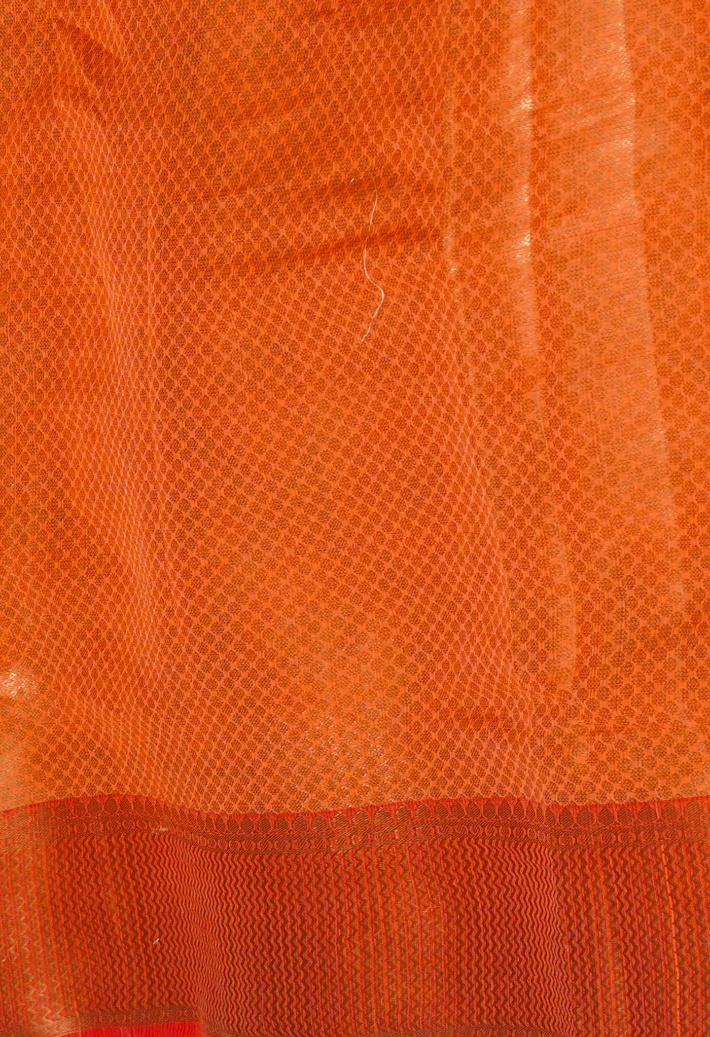 Orange Pure Banarasi Kota Cotton Saree