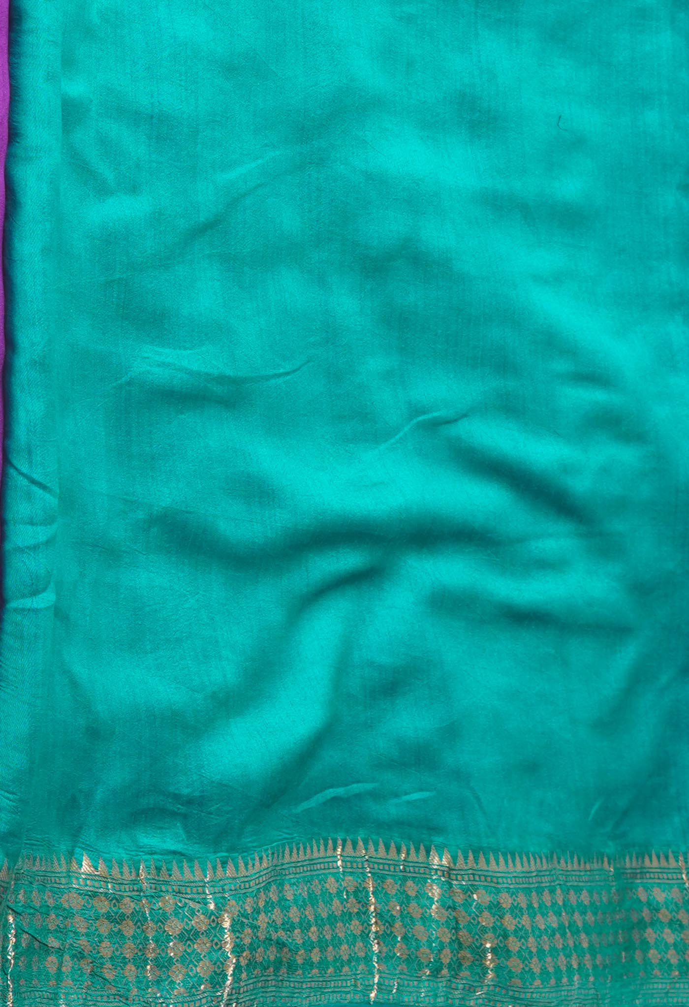 Violet Pure Dyed Banarasi Chiniya Silk Saree