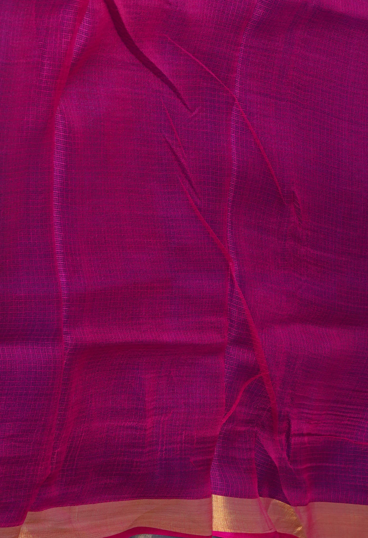 Blue-Pink Pure Dyed Kota Silk Saree