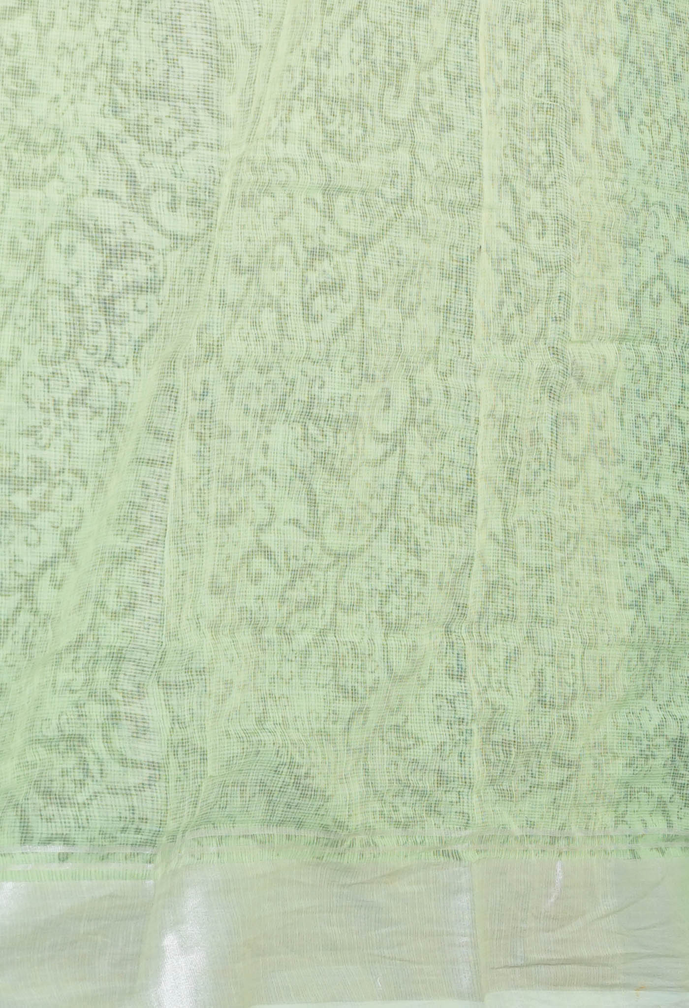 Green Pure  Block Printed Kota Cotton Saree-UNM75326
