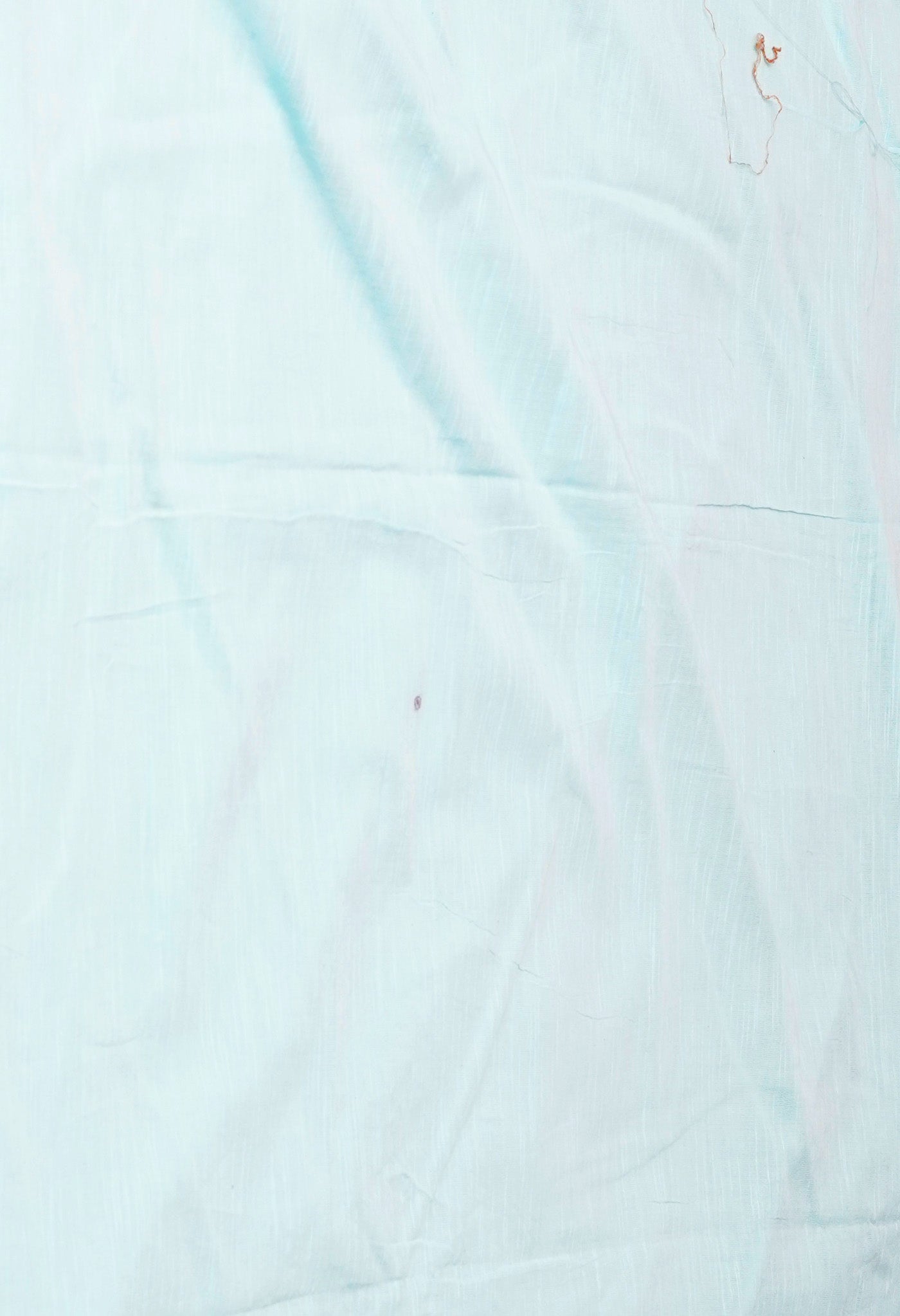 Blue Handloom Plain Mulmul Cotton Saree-UNM75572