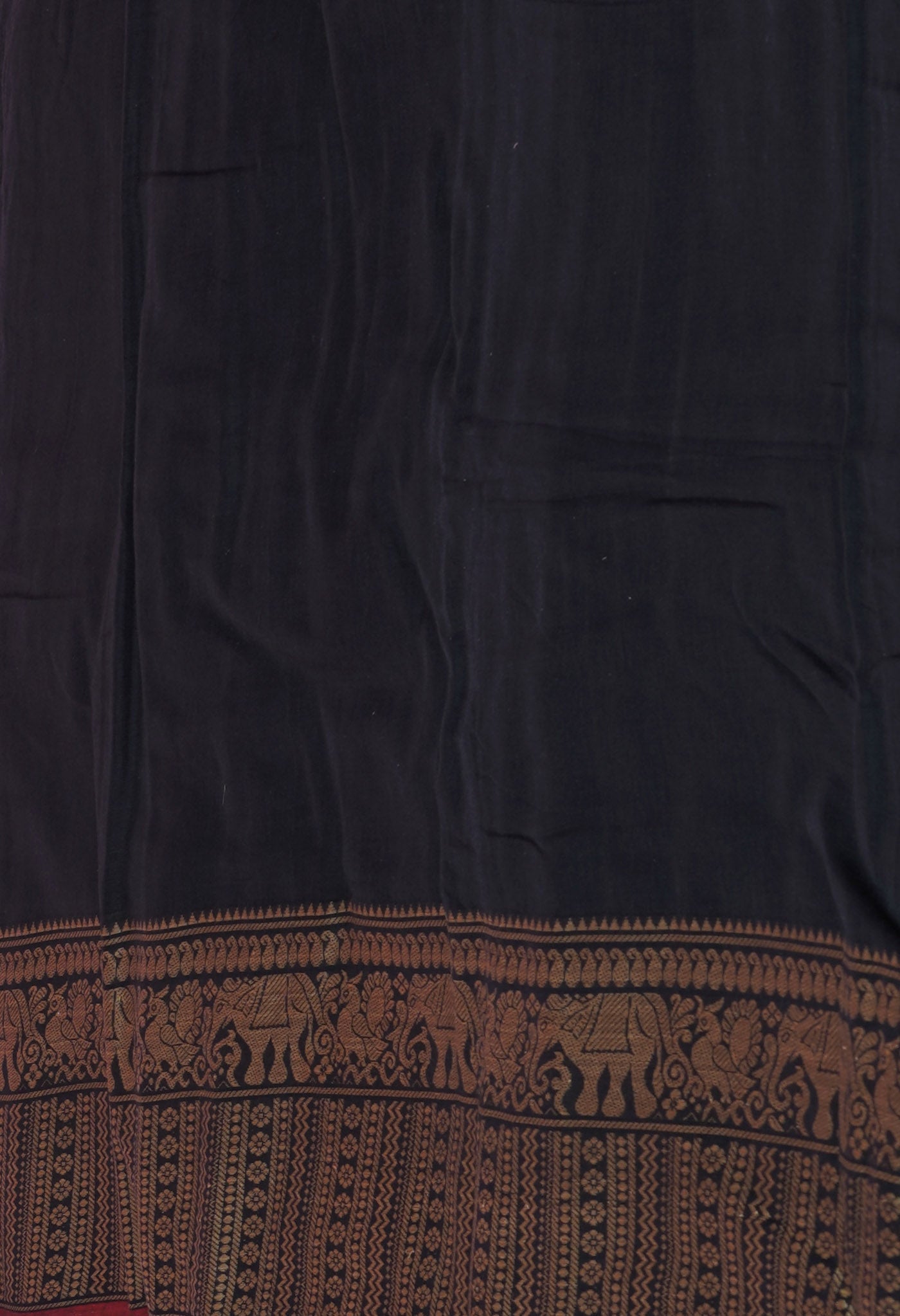Black Pure Handloom Narayani Cotton Saree