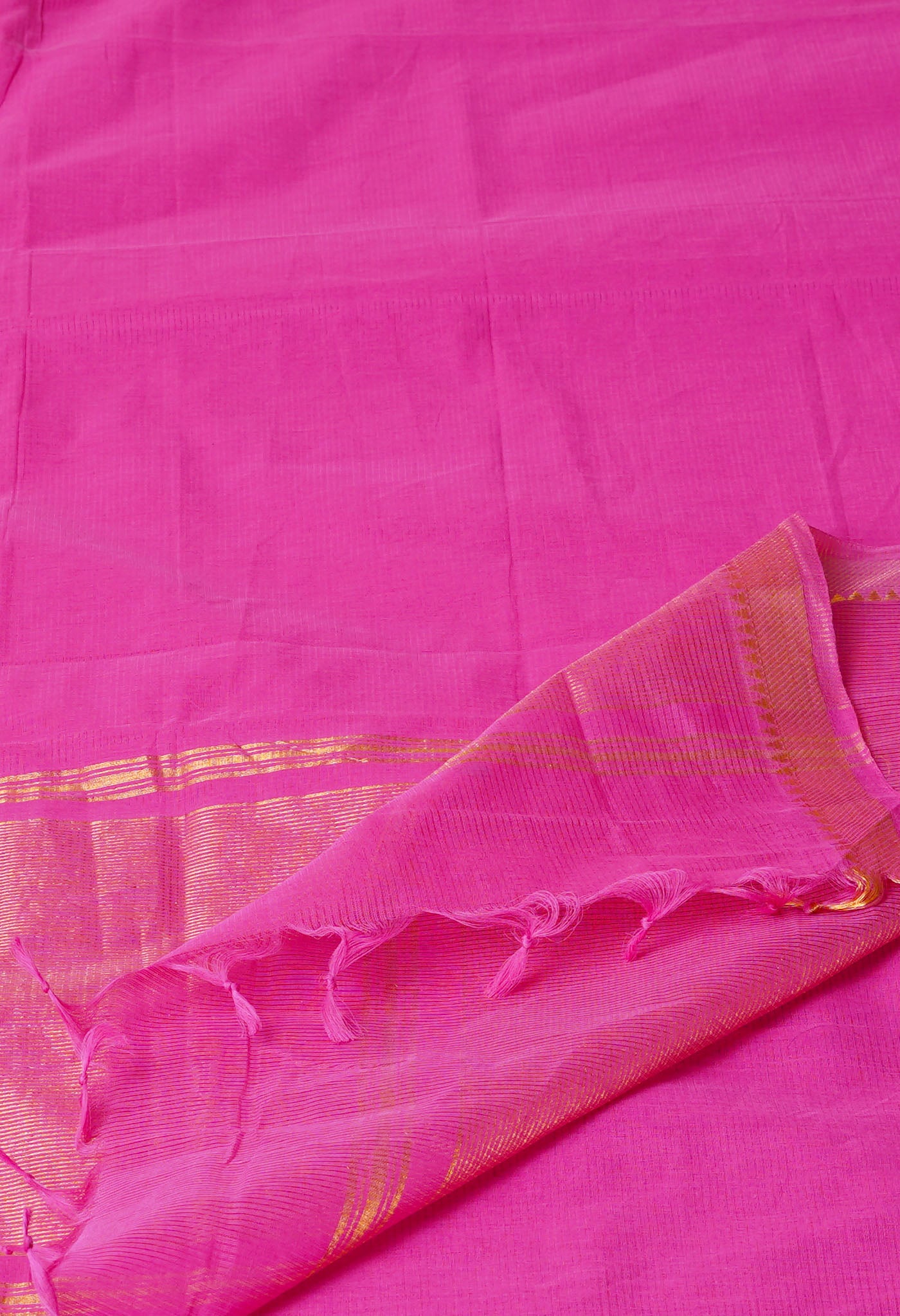 Pink Pure Handloom Mangalagiri Cotton Saree