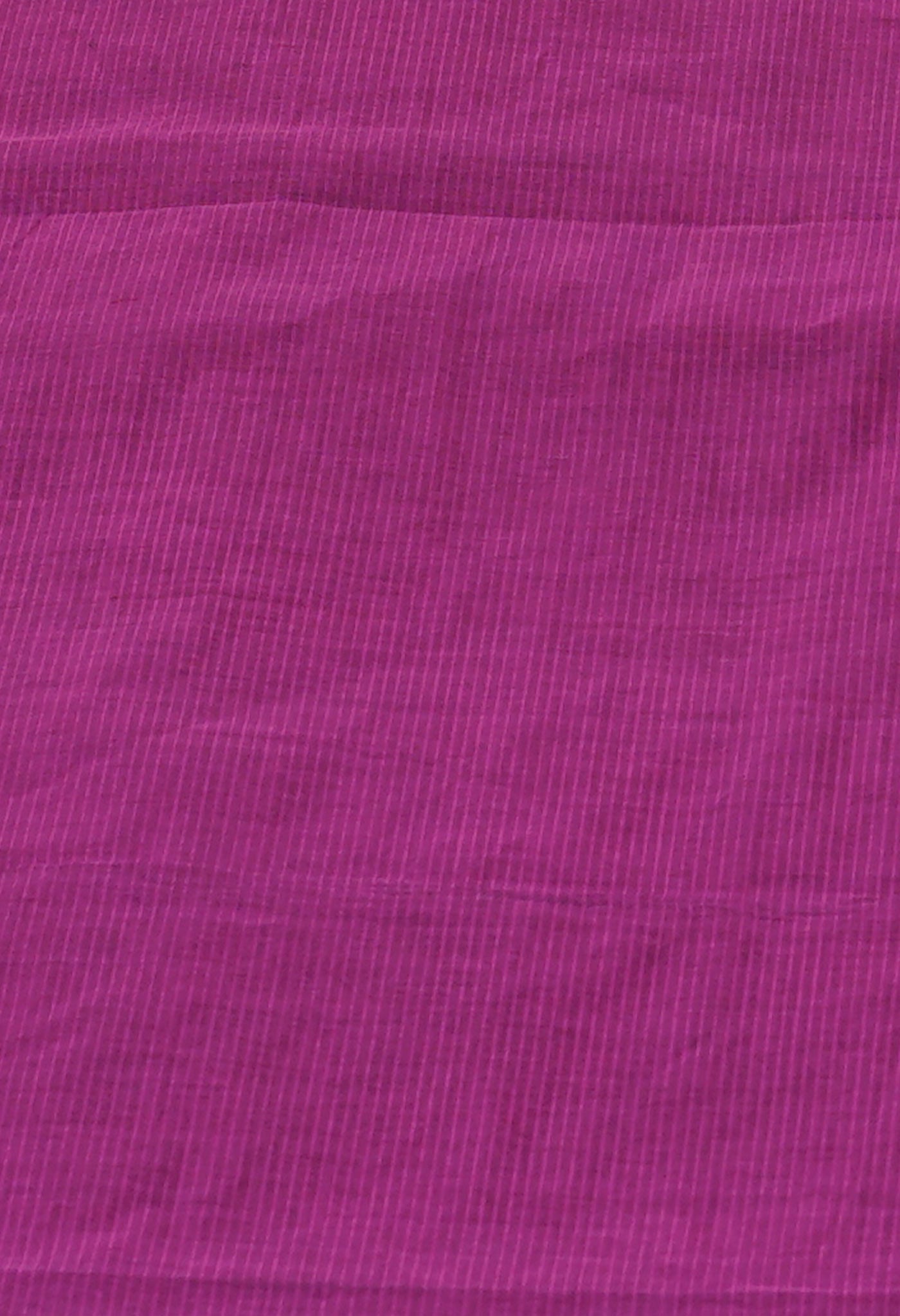 Dark Pink Pure Handloom Mangalagiri Cotton Saree