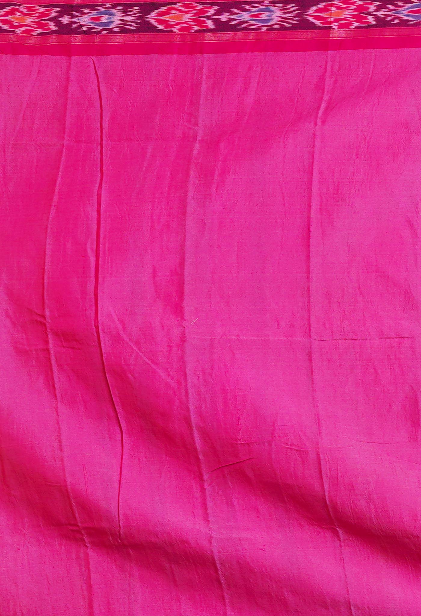 Brown Handpainted Kalamkari On Pure Handloom Tussar Silk Saree