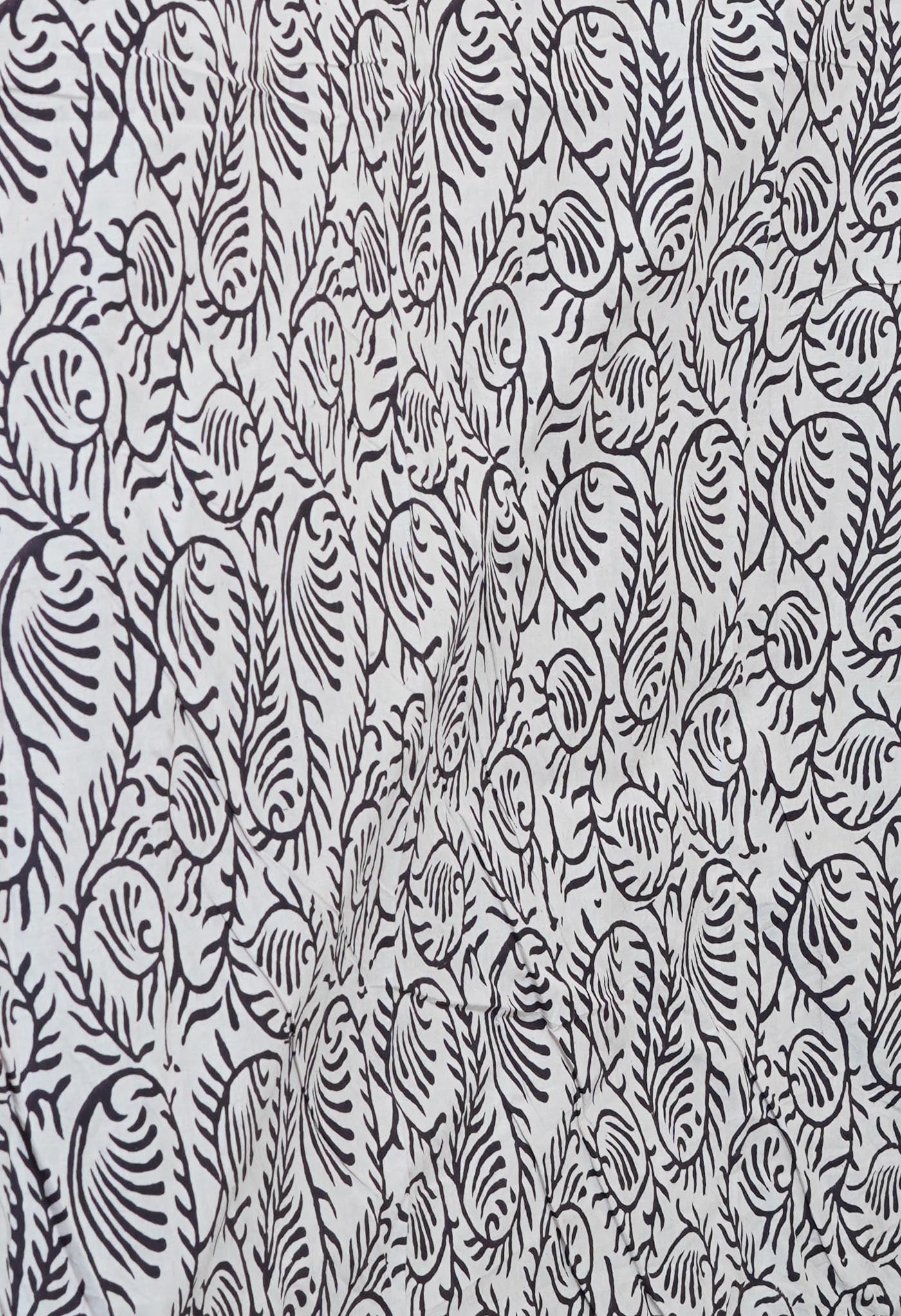 Black Pure Bagru Printed Kota Saree