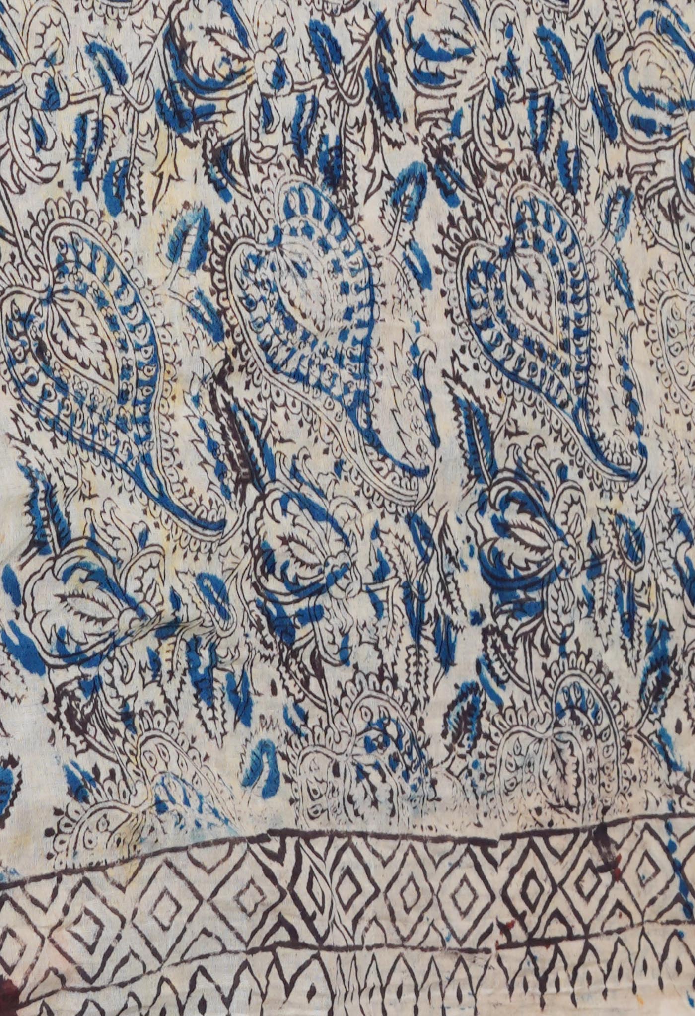 Multi Pure  Kalamkari Printed Soft Cotton Saree