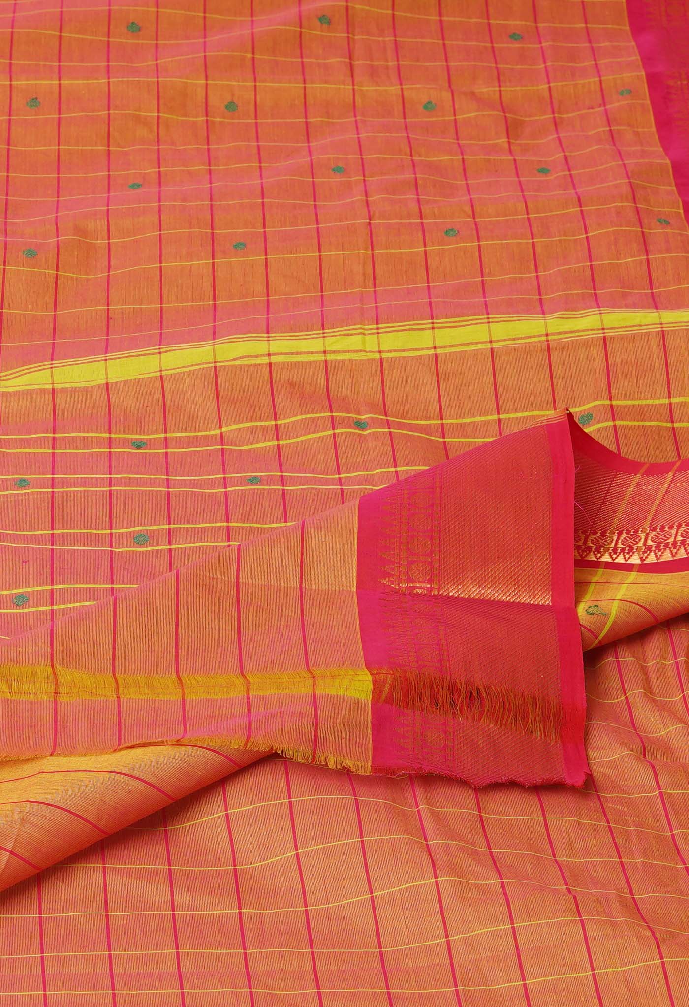 Brown Pure Pavani Handcrafted Kanchi Cotton Saree