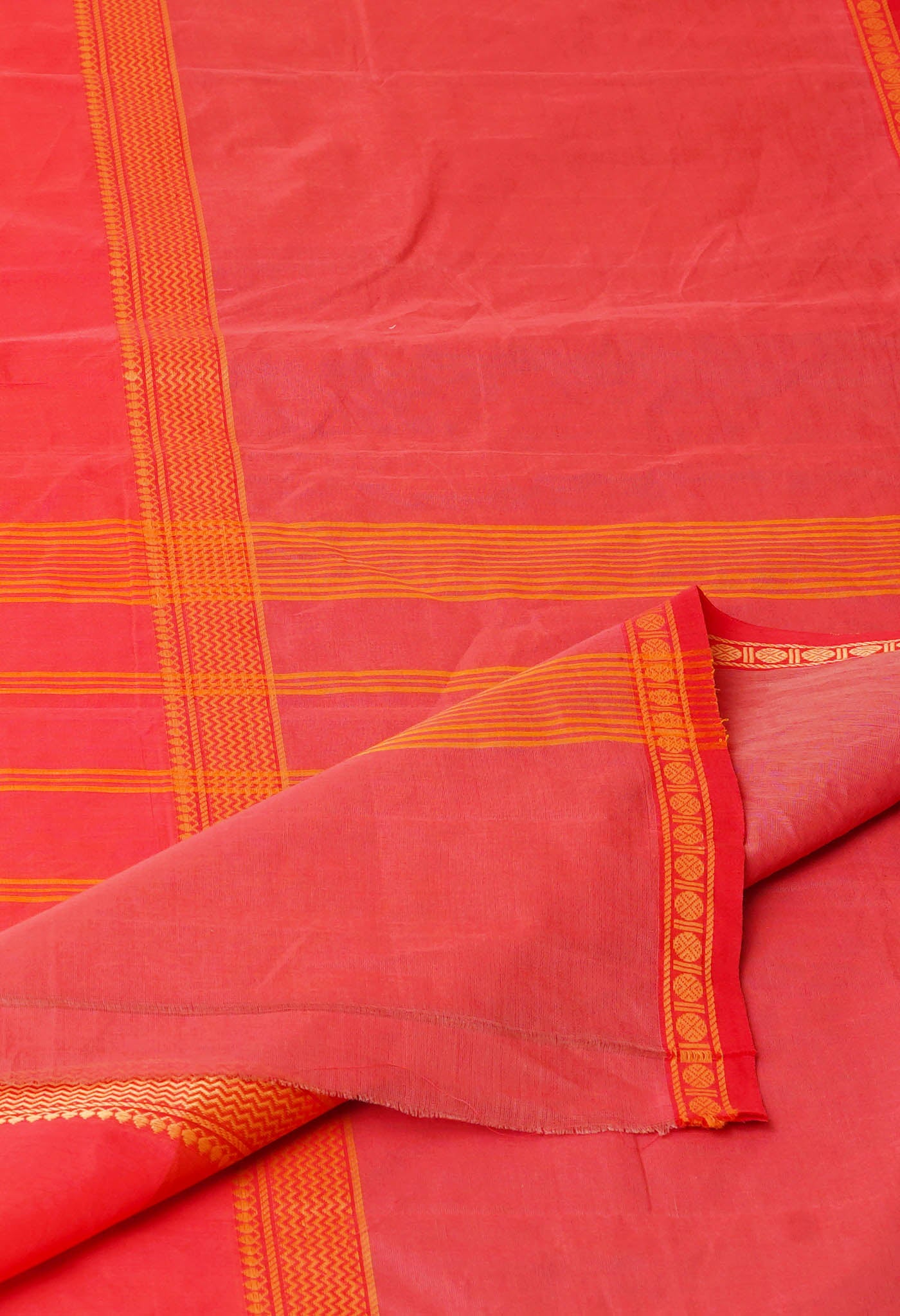 Red Pure Pavani Handcrafted Kanchi Cotton Saree